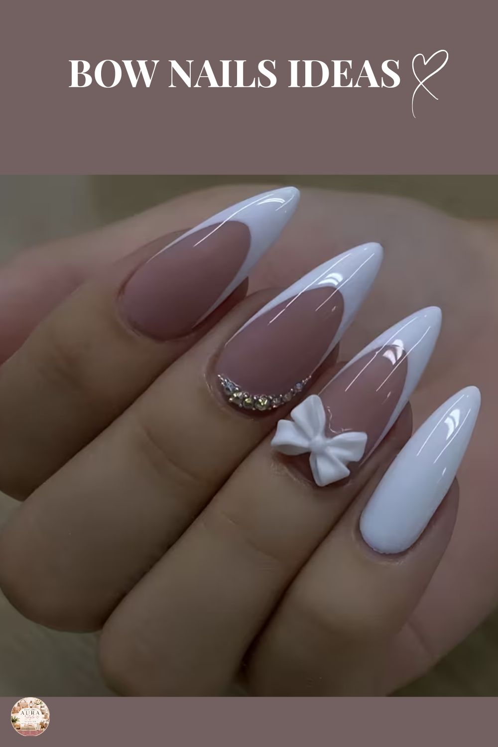 Soft pink floral bow