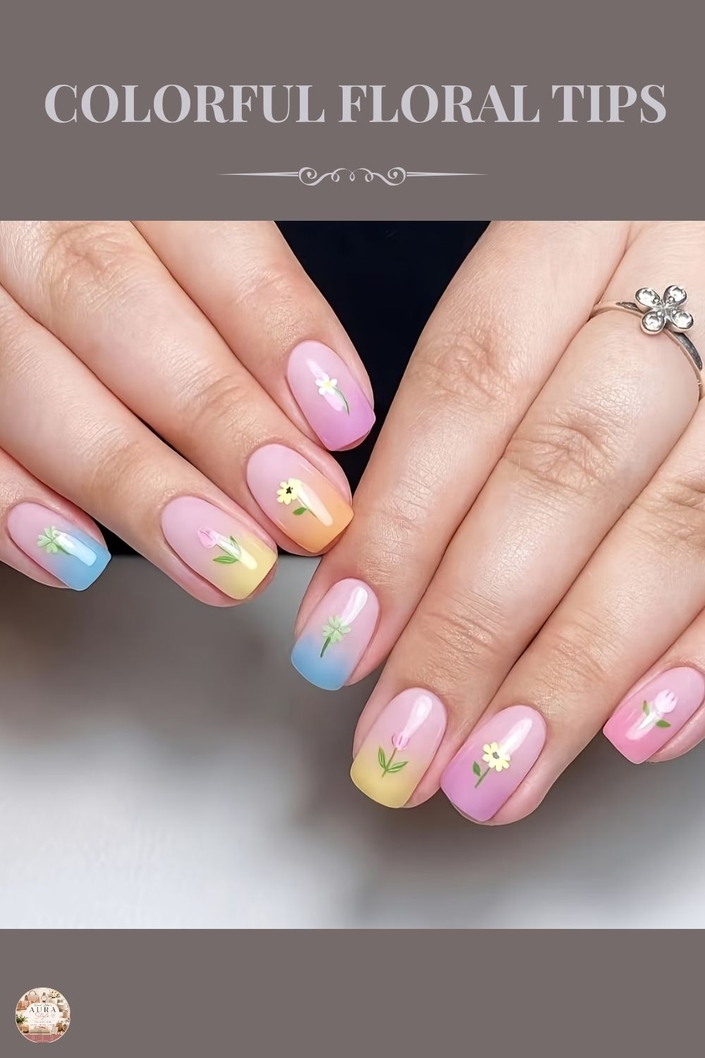 Colorful floral tips