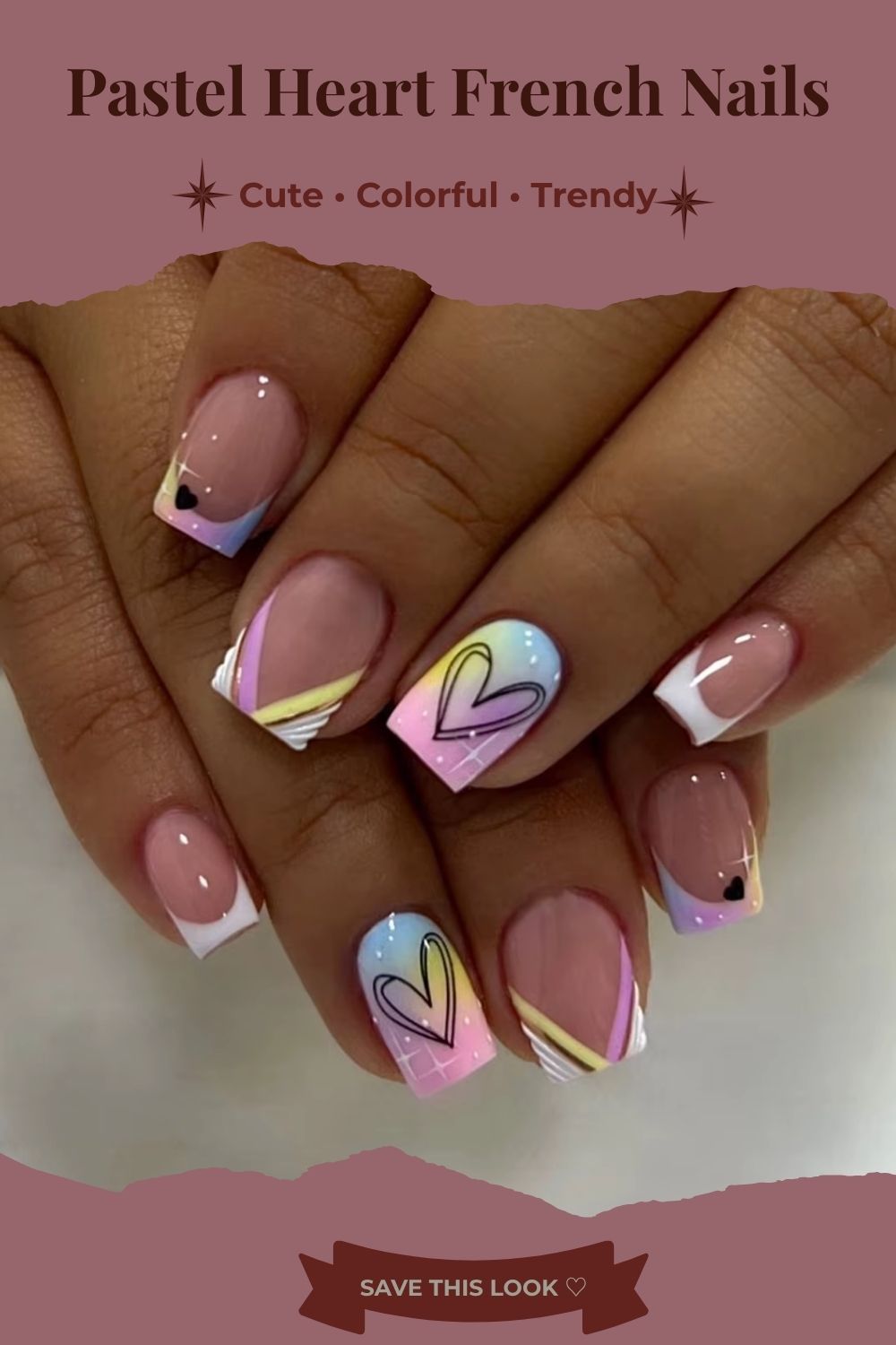 Pastel heart French