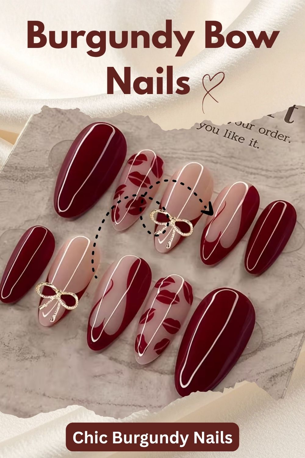 Burgundy Bow